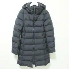 美品 Herno ヘルノ GORE-TEX LAMINAR SLIM TEX WINDSTOPPER COAT フーデッド ダウンコート PI080DL 11106 40 ブラック レディース 古着 中古 USED