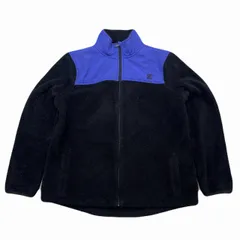 フィラ ジップアップ フリースジャケット 中厚出 メンズ XLサイズ ブラック ネイビー 好配色 FILA