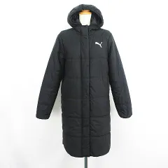 プーマ PUMA 580915-01 ベンチコート アウター 長袖 フード ジップアップ ロング丈 ロゴ 中綿 L ブラック スポーツウェア ※EKM