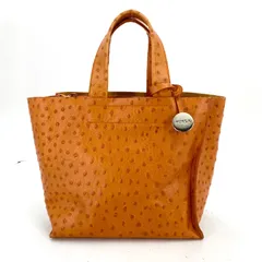 フルラ ハンド トートバッグ オーストリッチオレンジ FY208