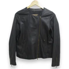 CINQUANTA ノーカラーレザージャケット 中古品　ブラックチンクワンタ CINQUANTA ノーカラーレザージャケット 中古品 ブラックチンクワンタ