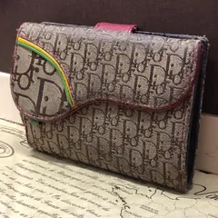 ディオール 折財布 コンパクト トロッター 赤 FX228