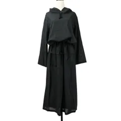 Y's Yohji Yamamoto ワイズ ヨウジヤマモト フード付き 長袖 ロングワンピース ブラック レディース 古着 中古 USED