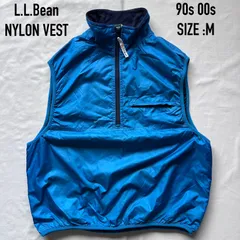 llbean エルエルビーン　ナイロンベスト　90s 00s ハーフzip パフボール