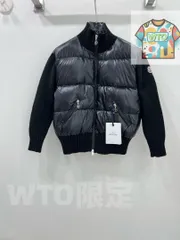 Moncler 黒 ダウンジャケット リブ編みハイネック｜本日限定特価｜新品未使用-WTO店名をご確認ください