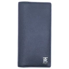 BURBERRY (バーバリー) TBロゴ コンチネンタルウォレット レザーロングウォレット 二つ折り長財布 ブラック 8062692