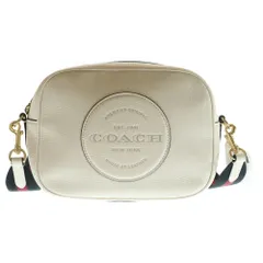 COACH (コーチ) サークルロゴ レザー カメラ ショルダーバッグ ベージュ C2828