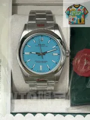 ROLEX Oyster Perpetual ターコイズブルー｜本日限定特価｜新品未使用-WTO店名をご確認ください