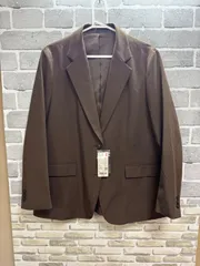 【G3-98】◇ユニクロ　　Lサイズ　　リラックステーラードジャケット　　茶色