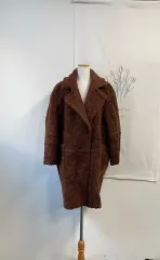 ムートン裏地フリースファーコート