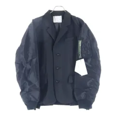 Sacai (サカイ) ボンディングミックステーラードジャケット ブラック 25-03581Mのサムネイル