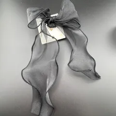 【新品】定価1540円 ヘアアクセサリー ポニーフック ヘアカフス ブラック リボン 大きめ キレイ◆