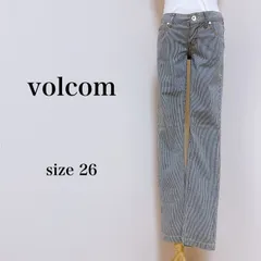 volcom ボルコム パンツ スキニー ローライズ ストライプ 26 レディース 古着 匿名配送 送料無料 【8-394】のサムネイル