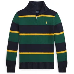 【新品】ラルフローレン ボーダーハーフジップセーター