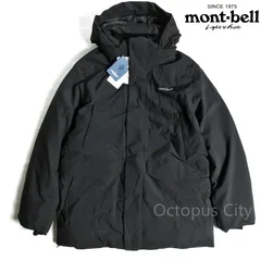 【メンズ  L / XL / XXL 】未使用 mont-bell モンベル ヘリテージ サファリ ジャケット 高品質中綿 フード ジャケット 防寒 防風 保温 撥水 UV加工 黒 ブラック MW3H-AMIJ-206