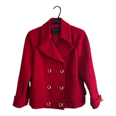 Z1607YUKI TORII INTERNATIONAL ユキトリイ インターナショナル ピーコート レッド レディース 40サイズ