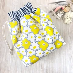ハンドメイド 巾着袋 巾着ポーチ 北欧 小花柄