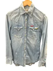 HYSTERIC GLAMOUR (ヒステリックグラマー) ウエスタンデニムシャツ 長袖 Sサイズ ブルー メンズ/027
