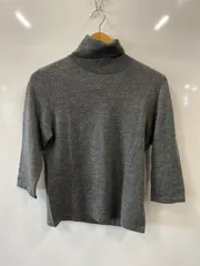 ピA66⚫︎COMME CA ISM⚫︎コムサイズム⚫︎ニット⚫︎セーター⚫︎薄手⚫︎タートルネック⚫︎ウール混⚫︎七分袖⚫︎size L⚫︎グレー