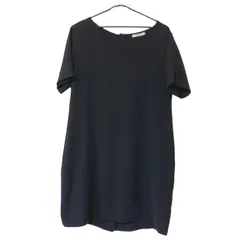 RE278  DV studio ダイアンフォンファステンバーグ 半袖ワンピース　黒　ブラック　サイズ2  薄手　裏地なし　サックワンピース　ボタン