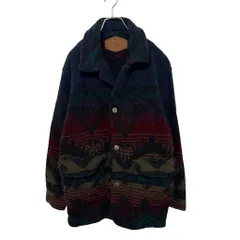 【WOOLRICH】 90s USA製 ネイティブ柄 オープンカラー ウールジャケット S-3543