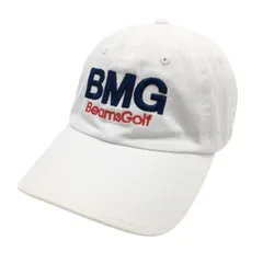 ビームスゴルフ キャップ 白 ロゴ刺しゅう   ゴルフウェア BEAMS GOLF