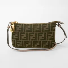 新品 フェンディ FENDI クラッチバッグ ブラウンFFジャカードファブリック ブラウンのサムネイル