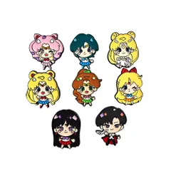 【8個セット】美少女戦士セーラームーン ブローチ アクセサリー ピンバッジ