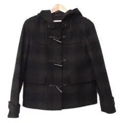 ROPE(ロペ) ダッフルコート サイズ38 M レディース - ダークブラウン×カーキ×マルチ 長袖/チェック柄/秋/冬