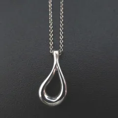 美品 Tiffany&Co ティファニー エルサペレッティ オープンティアドロップ ネックレス SV925 シルバー レディース 古着 中古 USED