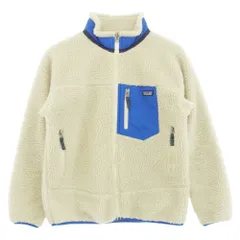 patagonia パタゴニア 17AW 65625FA17 17年製 Kids Retro-X Fleece Jacket キッズ 子供用 レトロエックス フリース ジャケット オフホワイト系 XL 14【中古】