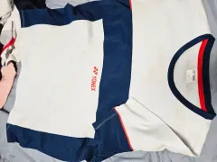 YONEX ヨネックス レディース 95サイズ オーバーサイズ バドミントン Tシャツ 白/ネイビー