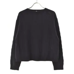 【UNIQLO】C カシミヤケーブルクルーネックショート長袖ニットセーター