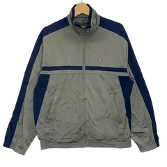 Champion/チャンピオン ライトアウター ワンポイント刺繡 トラックジャケット ジャージ インドネシア製 メンズ Mグレー/ネイビー