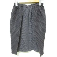 美品✨プリーツプリーズ ミニスカート デニム風 ポケット＆ベルト穴有 3 L