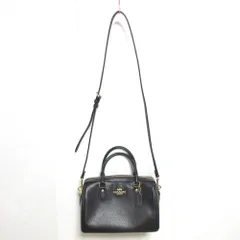 美品 24AW COACH コーチ ローアン サッチェル レザー 2WAY ハンドバッグ ショルダーバッグ CV962 ブラック レディース 古着 中古 USED