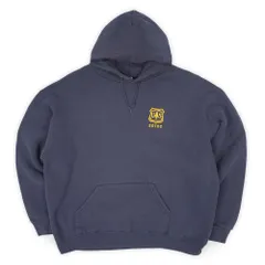 フォレストサービス US FOREST SERVICE 90s 00s 90-2000年代 両面プリント スウェットパーカー フーディー 珍品 Lee USA ヴィンテージ アメリカ 古着 メンズ パーカー ネイビー 紺 L【中古】