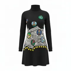 希少✨トクコ・プルミエヴォル ブラウス 日本製 総柄 チュニック レディース トクコプルミエヴォル【新品】チュニックブラウス アニマル柄 サファリ