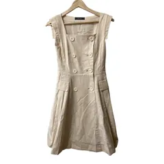 FOXEY(フォクシー) ワンピース サイズ38 M レディース - 24951 ベージュ ノースリーブ/ひざ丈