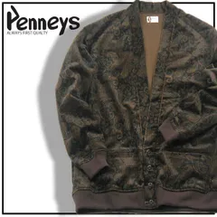 【新品】 PENNEYS ／ ペニーズ　ペイズリー コーデュロイ カーディガン SPORTS CARDIGAN ブルゾン アウター 60年代 ヴィンテージ ブラウン ｜ 秋冬のサムネイル