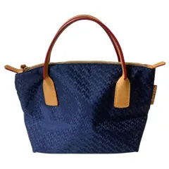 美品 ROBERTA PIERI ロベルタピエリ レザーハンドル 2way ハンドバッグ ショルダーバッグ ネイビー レディース 古着 中古 USED