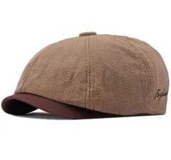 千鳥格子ベレーキャスケット／秋冬新作