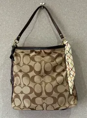【COACH/コーチ ワンショルダーバッグ】シグネチャー　スカーフ  ブラウン