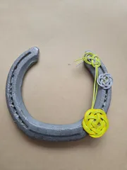 【Only One】競走馬（サラブレッド）実使用アルミ蹄鉄（デコレーション：水引）