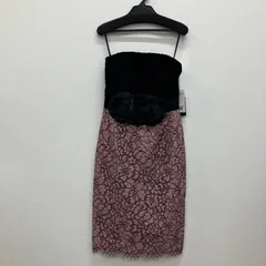 AP94　美品　Diagram　ダイアグラム　グレースコンチネンタル　ワンピース　コードレースフラワーワンピース　レース　フラワー　花　ピンク　ブラック　 オケージョン　結婚式　パーティー　裏地あり　タグ付き　レディース