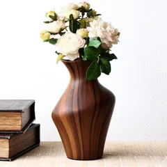 花瓶 おしゃれ 一輪挿し 枝物 北欧 フラワーベース 陶器 鉱物 木目調 モダン 木製風 生花 枝もの ドライフラワー ナチュラル インテリア 卓上 花器 変形 グレインベース B