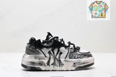 カスタム MLB Chunky Liner 萌趣（もえ）グラフィティ 潮流マルチマッチ 滑り止め・耐磨耗 ロートップ スケートシューズ-WTO輸入4