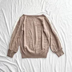 アナトリエ　ANATELIER　長袖ニット　柔らか肌触り　アンゴラ×羊毛混素材　セーター　冬服　Mサイズ相当　グレージュ系　送料無料✨