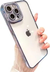 竹下工房 メタリックフレームケース ラインストーン キラキラ かわいい 韓国 foriPhone MC-100 (シルバー,  iPhone16pro)