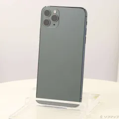 〔中古品〕 iPhone11 Pro Max 256GB ミッドナイトグリーン MWHM2J／A SIMフリー【258】